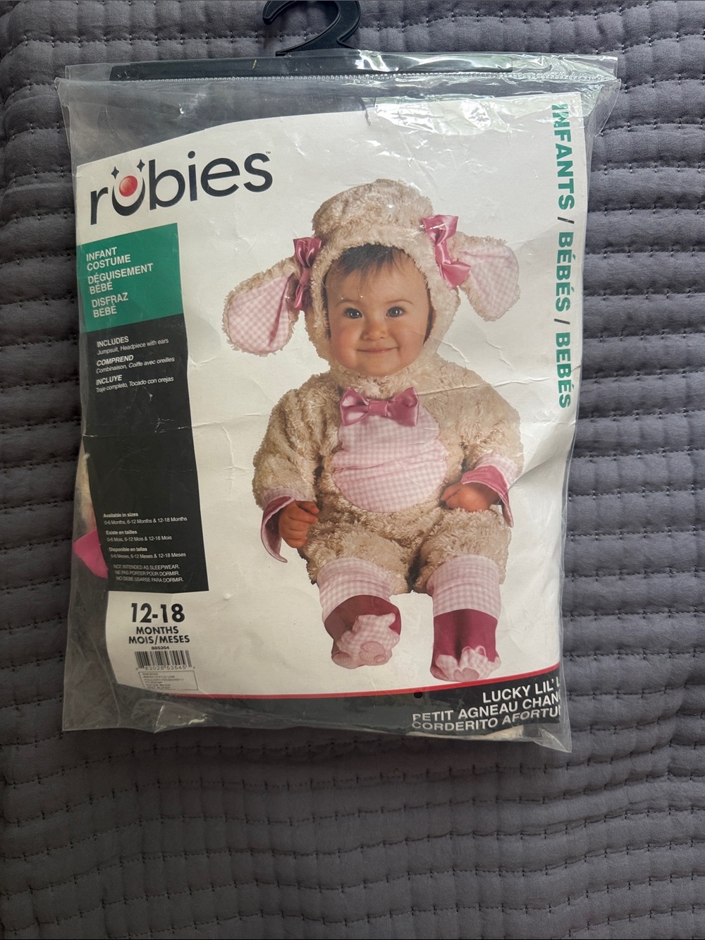 Robies Infant Lamb Costume - Pink & Cream (12-18 Months)